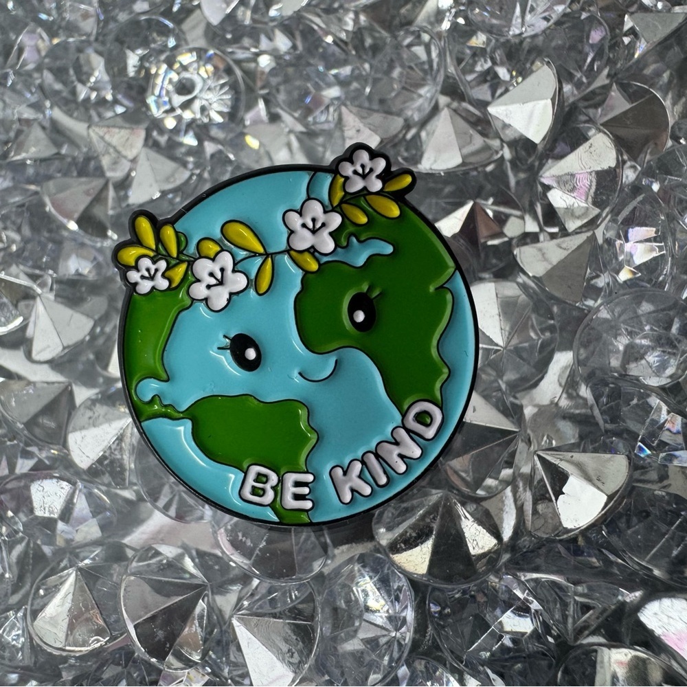Be Kind Earth Pin - Blue and Green